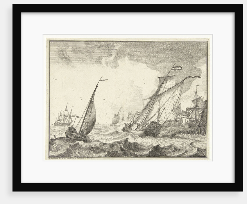 Ships at sea by Ludolf Bakhuysen