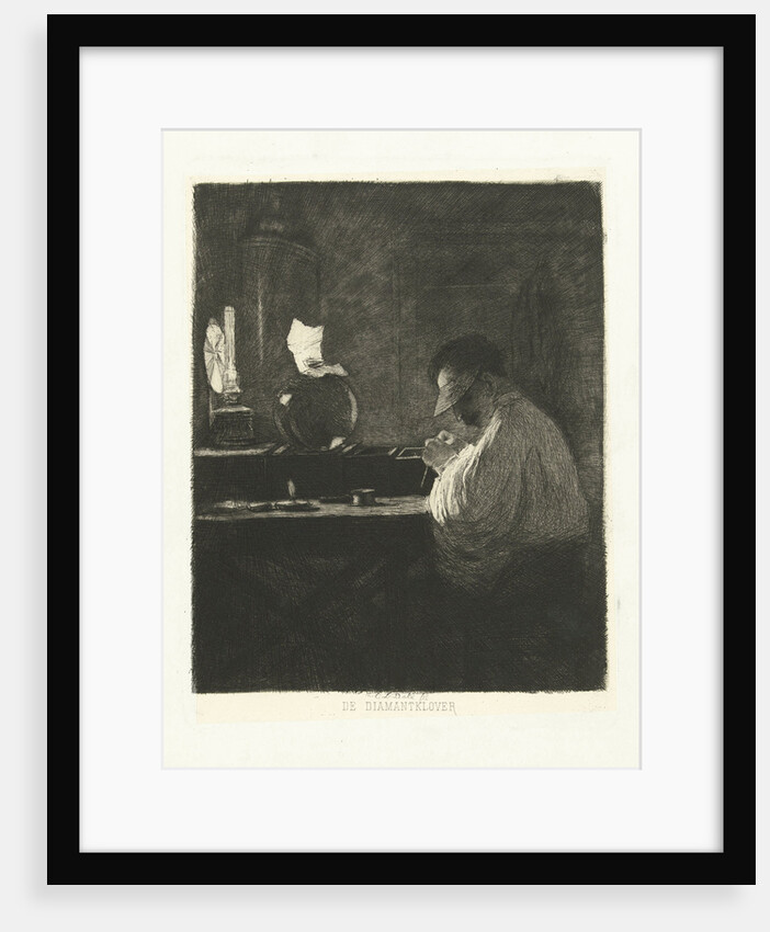 Diamond Processor at work in his workshop by Carel Lodewijk Dake