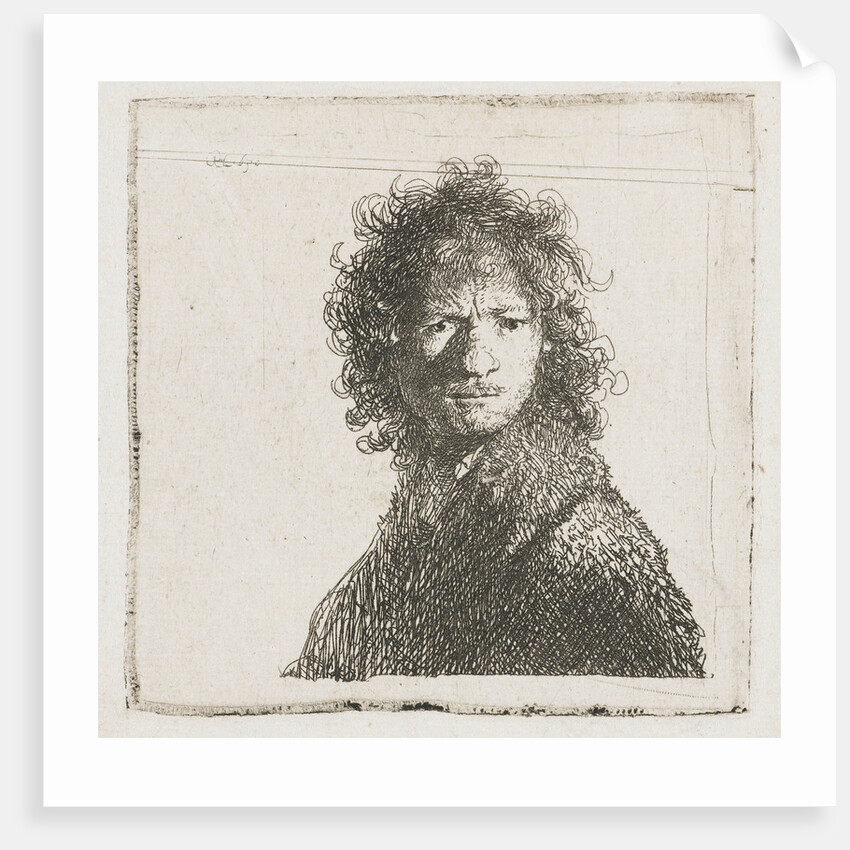 Self Portrait with a frown by Rembrandt Harmensz. van Rijn