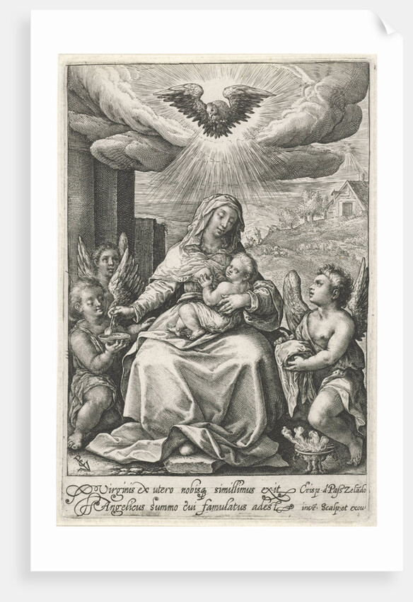 Mary with the Christ Child and Angels by Crispijn van de Passe I