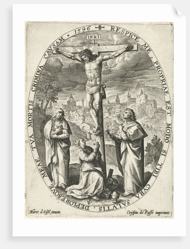 Christ on the cross by Crispijn van de Passe I