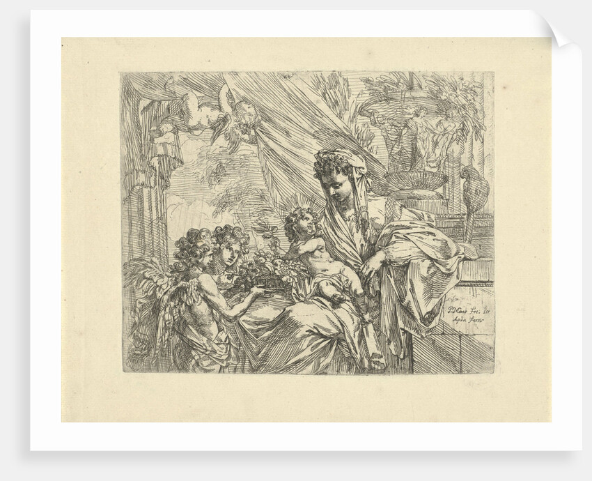 Virgin and Child adored by angels by Godfried Maes