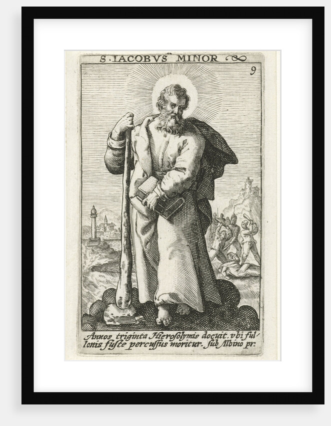Apostle Jacobus minor by Crispijn van de Passe I