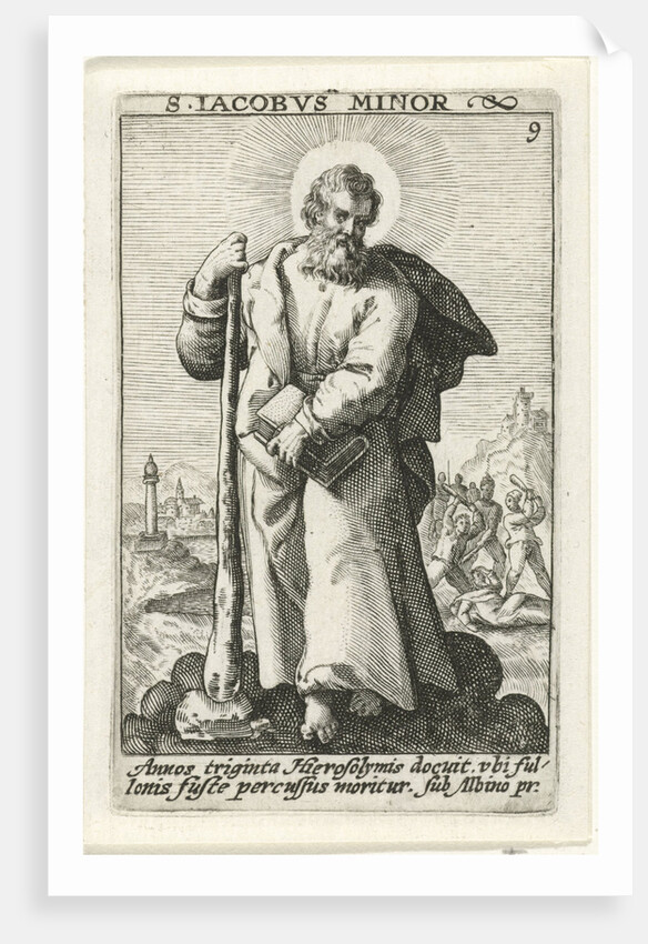 Apostle Jacobus minor by Crispijn van de Passe I