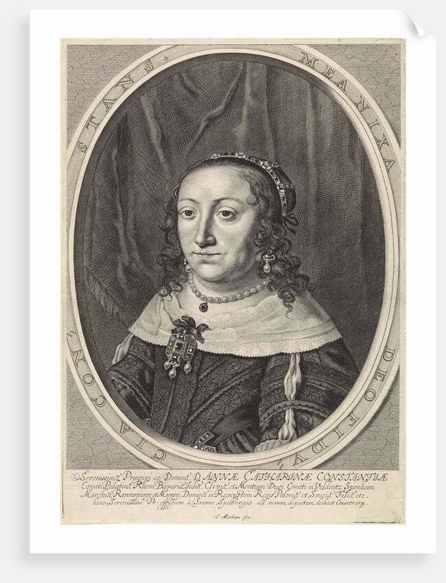 Portrait of Anna Catharina Constance by Theodor Matham