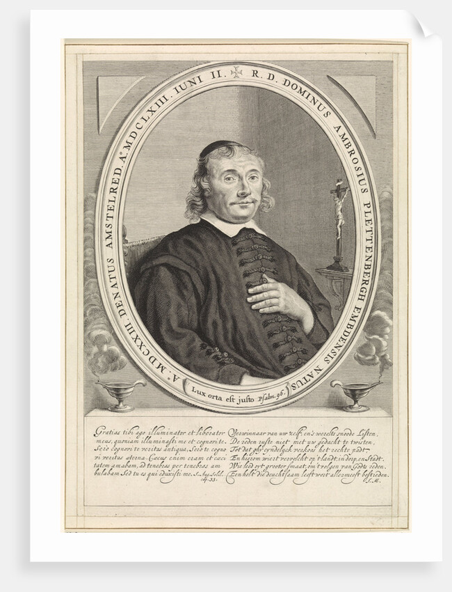 Portrait of Ambrosius Plettenbergh by Monogrammist JM