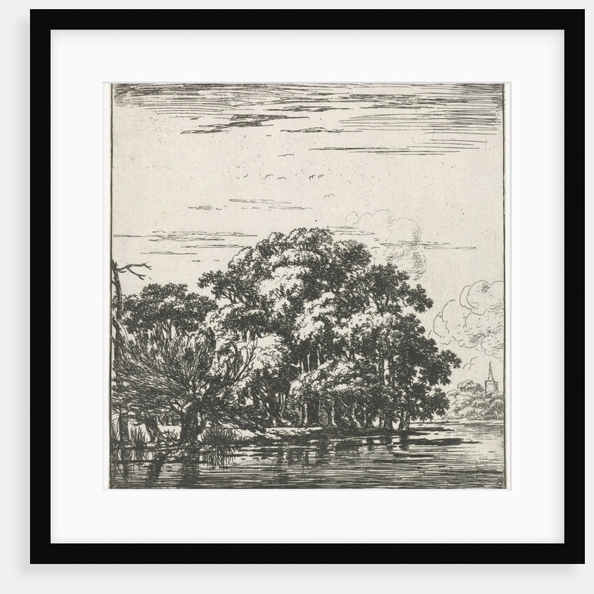 River with bone forested shoreline by Herman Naiwincx