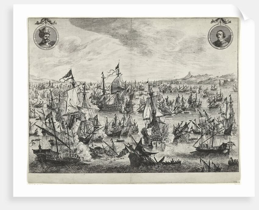 Battle of the port of Focchies in 1649 by Pieter Nolpe