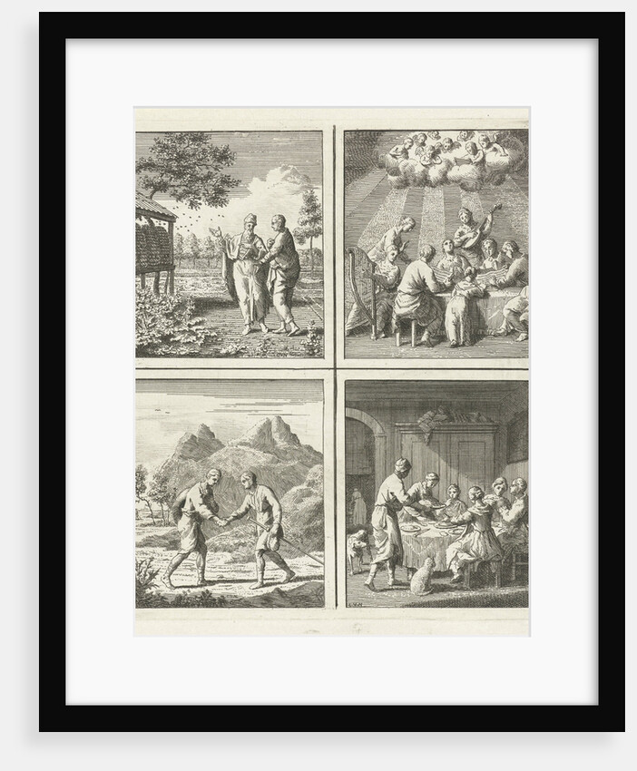 Beehives Musicians around a table Friendship Meal by Cornelis van Noorde