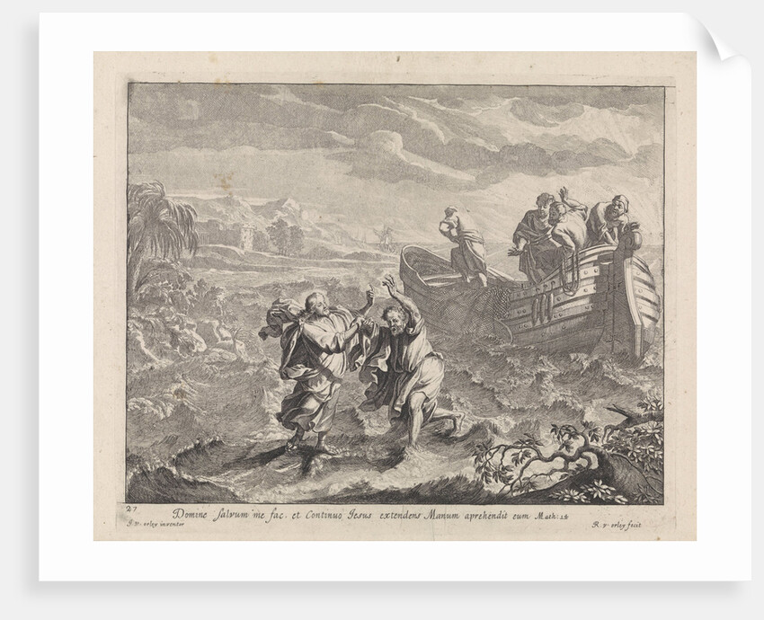 Christ walking on the water by Richard van Orley