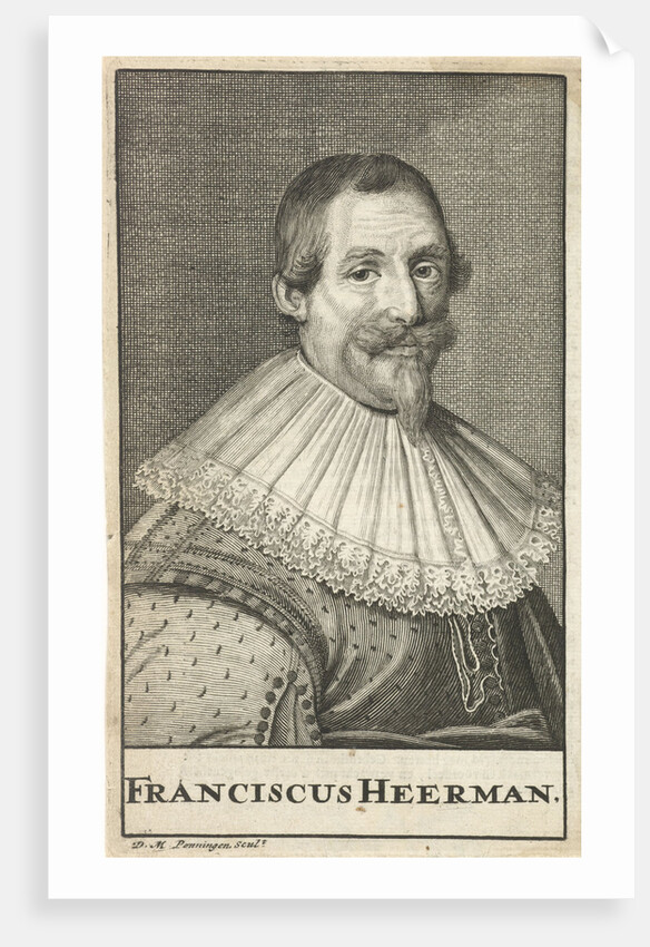 Portrait of the writer Franciscus Heerman by Jonas Suyderhoef