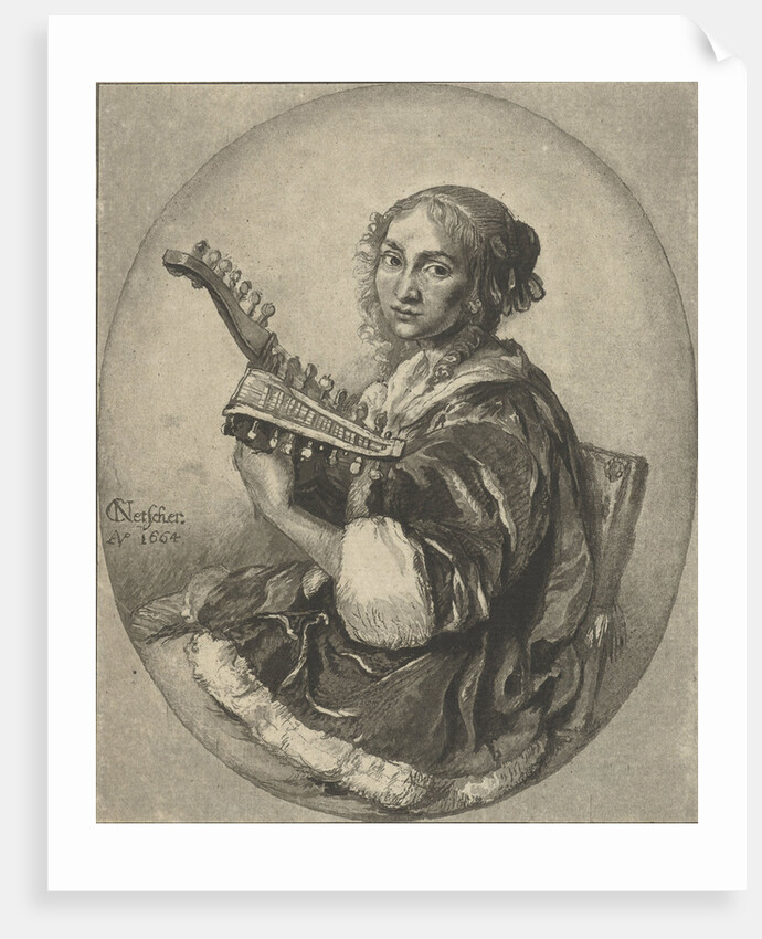 Lady with Guitar by Cornelis Brouwer