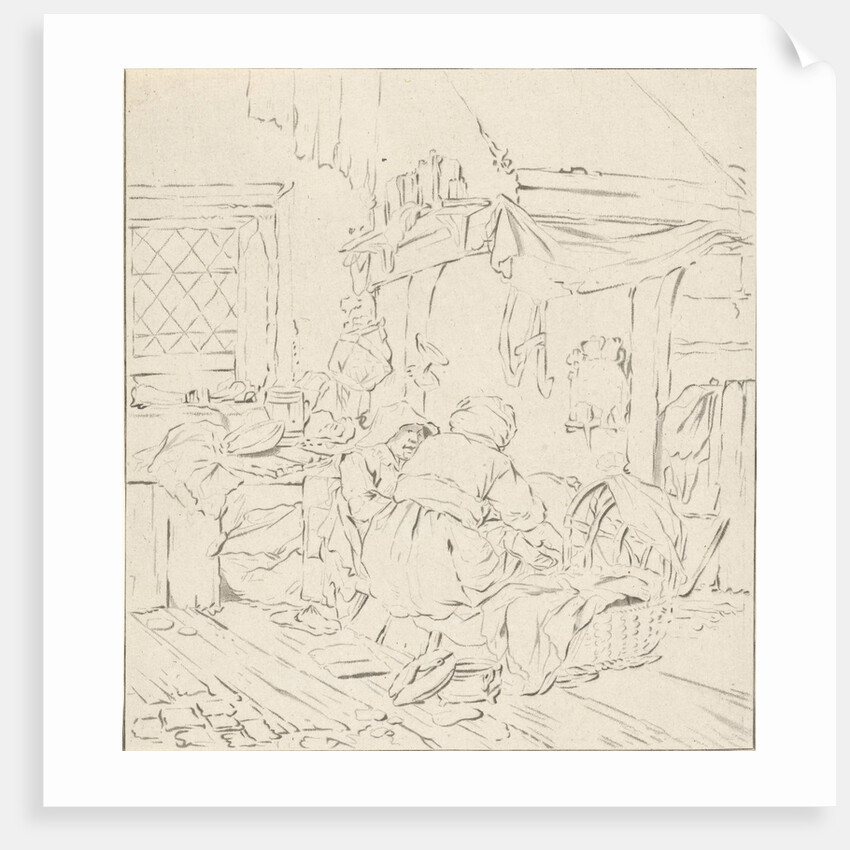 Peasant Interior with two women by Cornelis Ploos van Amstel