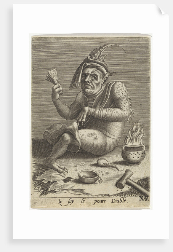 Lepers beggar in the guise of the Devil by Jheronimus Bosch