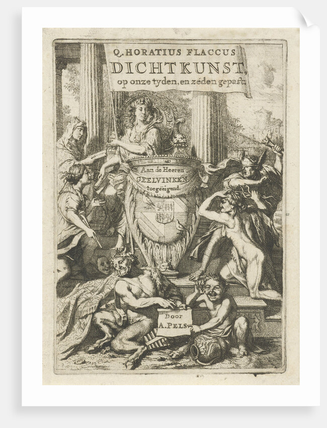 Coat of arms Geelvinck family surrounded by allegorical figures by Gerard de Lairesse