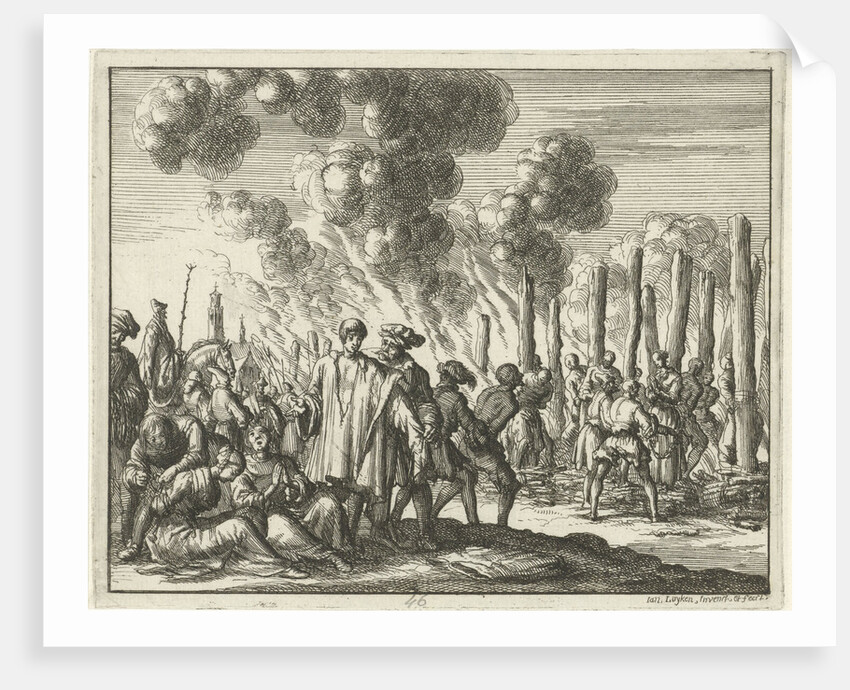 Eighty burned heretics at Strasbourg France by Jan Luyken