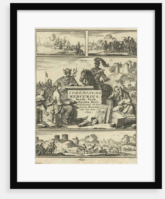 Mercury leaning against a stone by Timotheus ten Hoorn