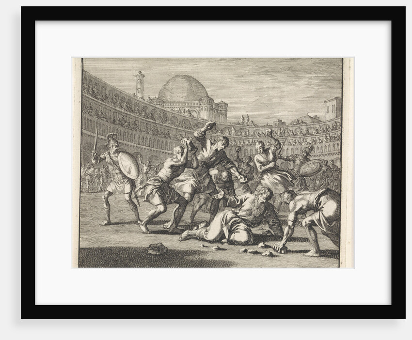 Stoning of Saint Telemachus by Jan Luyken
