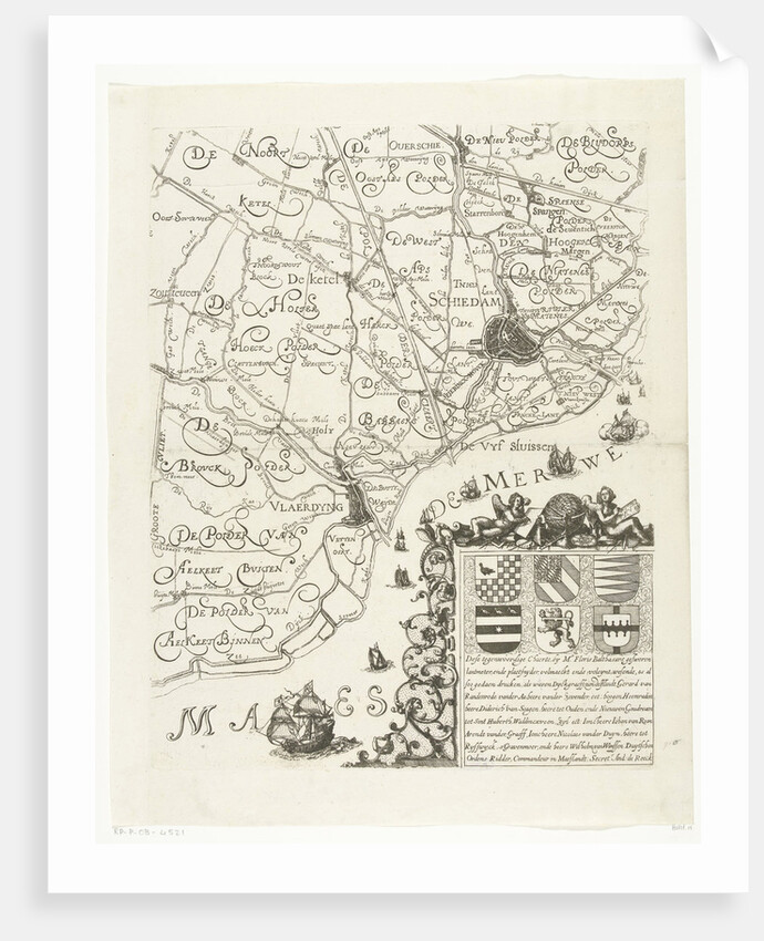 Map of Delfland (leaf right) The Netherlands by Floris Balthasar