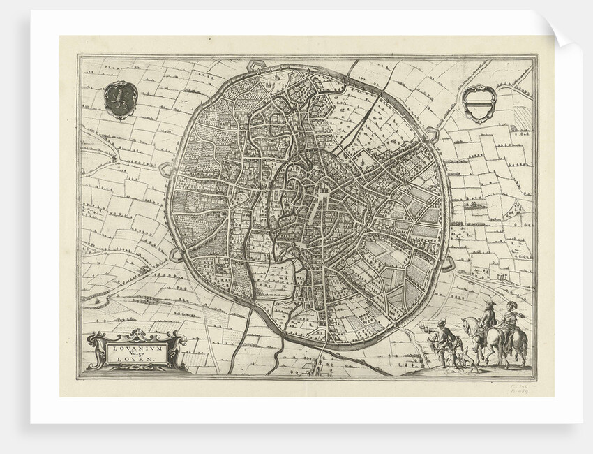 Map of Leuven Belgium by Symon Novelanus