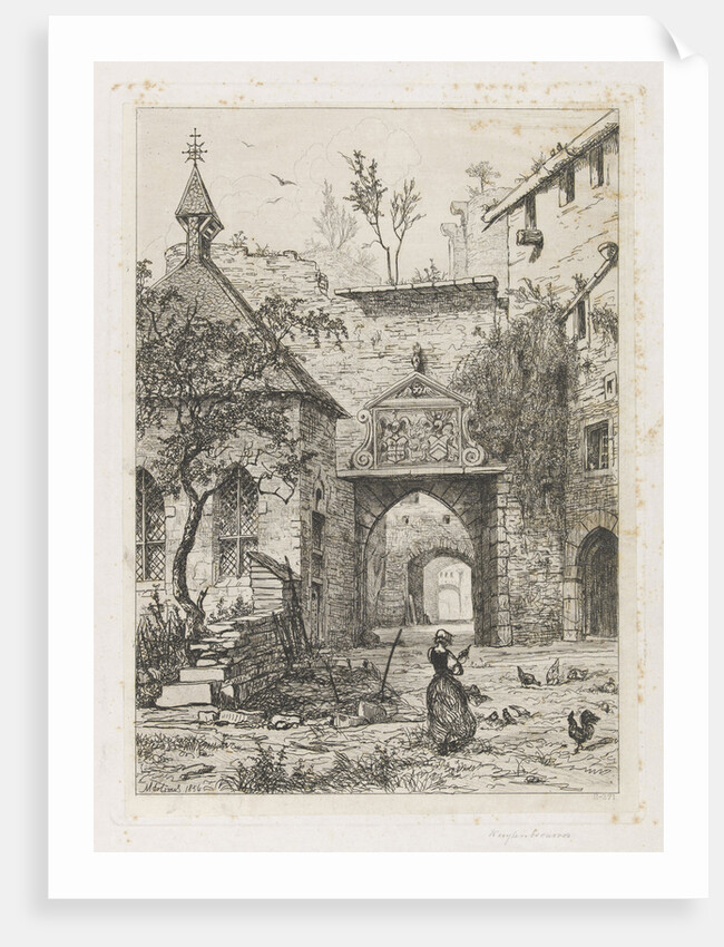 Entrance to the castle of Hollenfeltz by Martinus Antonius Kuytenbrouwer Jr
