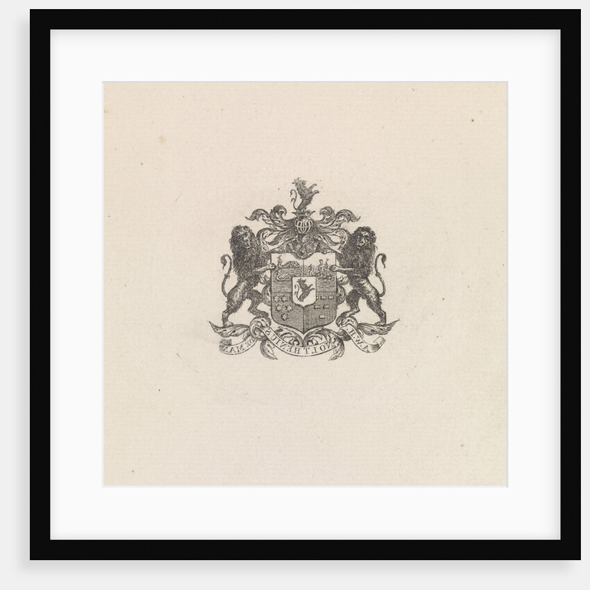 Coat of Arms of Anthonie Willem Hendrik Noltzenius de Man by Frederik Lodewijk Huygens