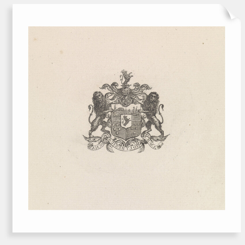 Coat of Arms of Anthonie Willem Hendrik Noltzenius de Man by Frederik Lodewijk Huygens