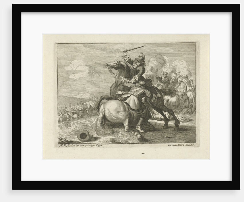 Sword Fight between two riders by Carel Allard