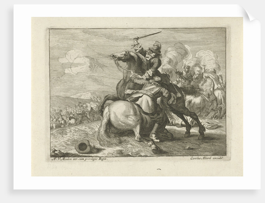 Sword Fight between two riders by Carel Allard