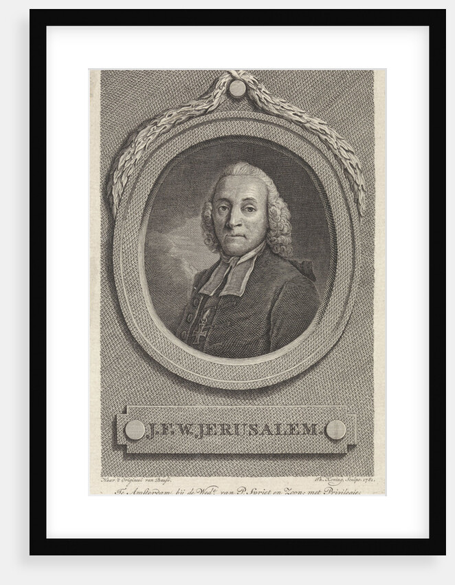 Portrait of Johann Friedrich Wilhelm Jerusalem by Theodoor Koning