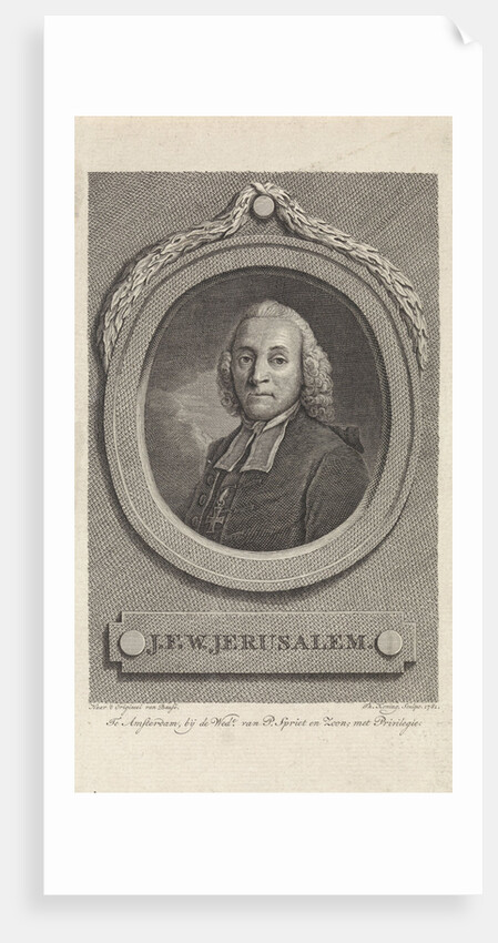 Portrait of Johann Friedrich Wilhelm Jerusalem by Theodoor Koning