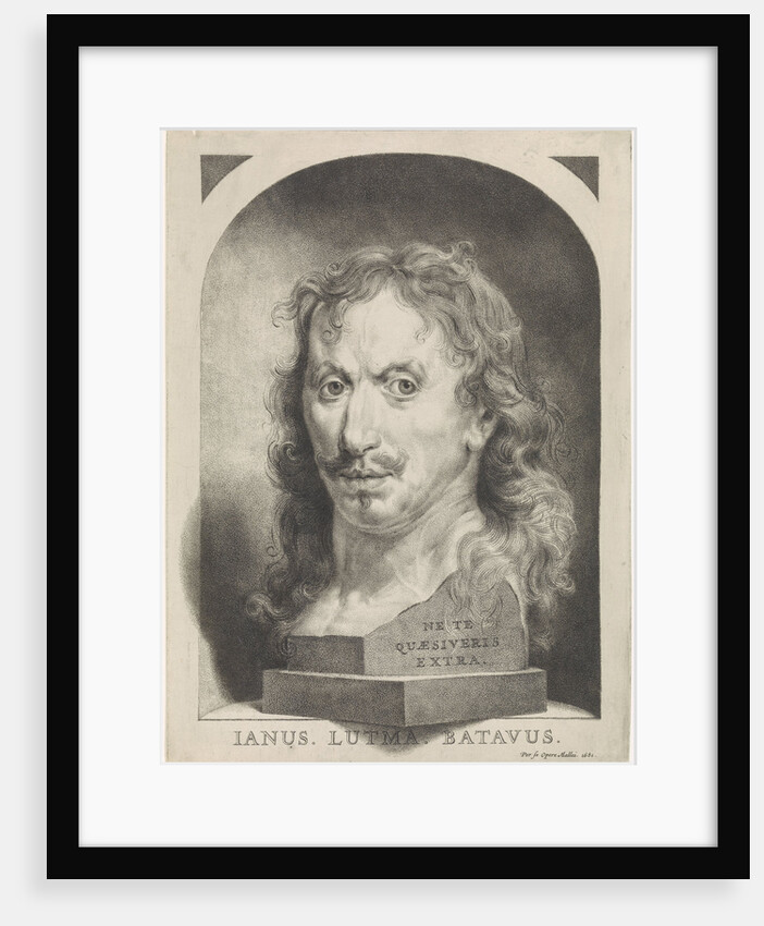 Self-portrait of John Lutma Young in a niche by Johannes Lutma II