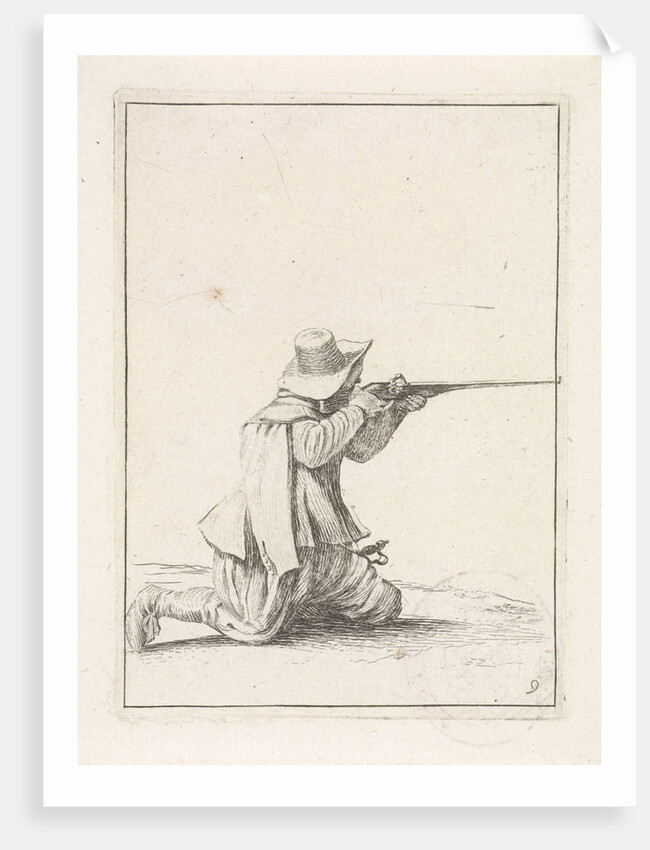 Kneeling soldier by Philips Wouwerman