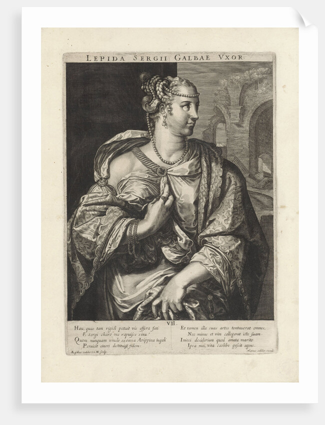 Portrait of Aemilia Lepida by Marcus Christoph Sadeler