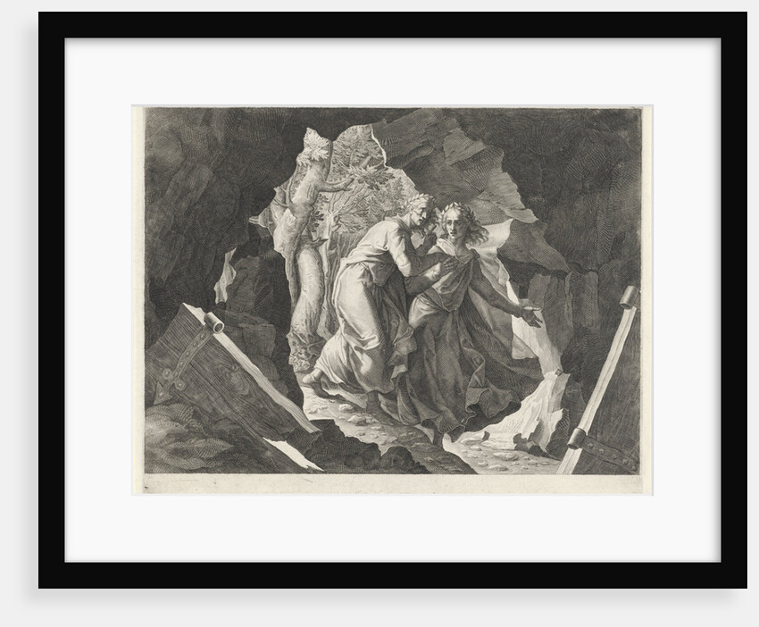 Dante and Virgil enter Hell through a gate by Giacomo Ligozzi