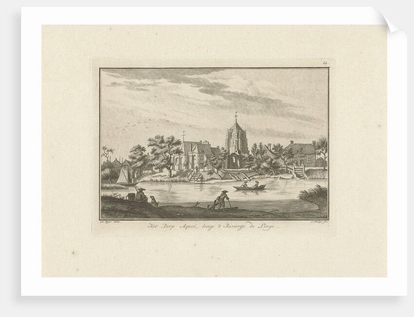 View of Acquoy The Netherlands by Caspar Jacobsz. Philips