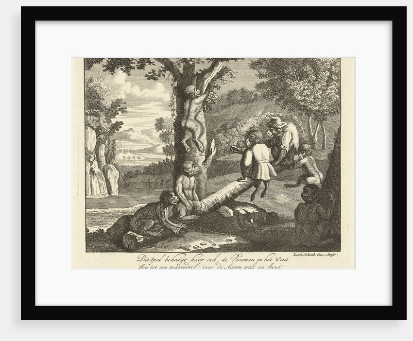 Monkeys on the seesaw and in the tree by Leonard Schenk