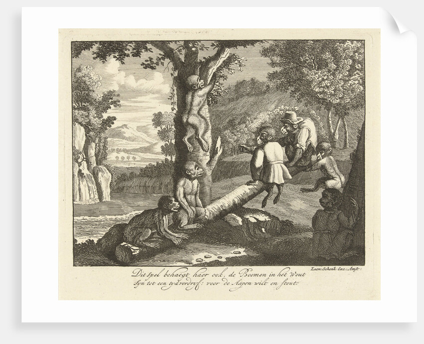 Monkeys on the seesaw and in the tree by Leonard Schenk