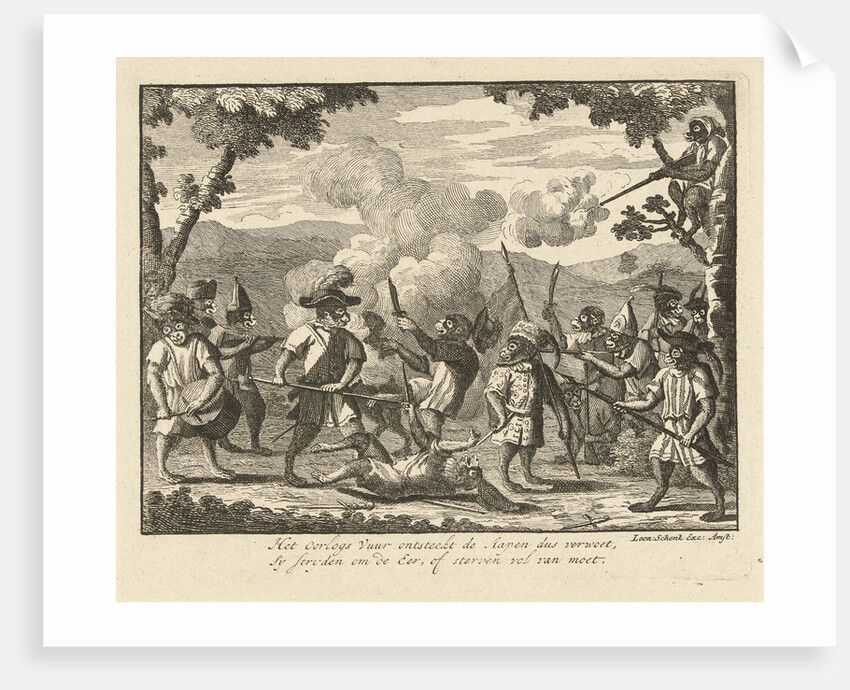 Monkeys at war by Leonard Schenk