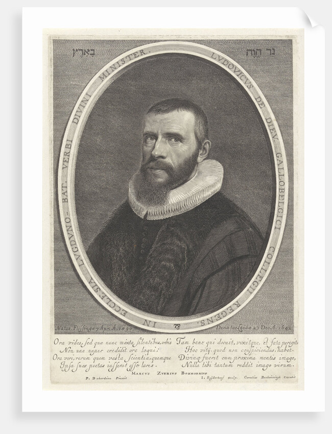 Portrait of Louis de Dieu by Cornelis Banheyning