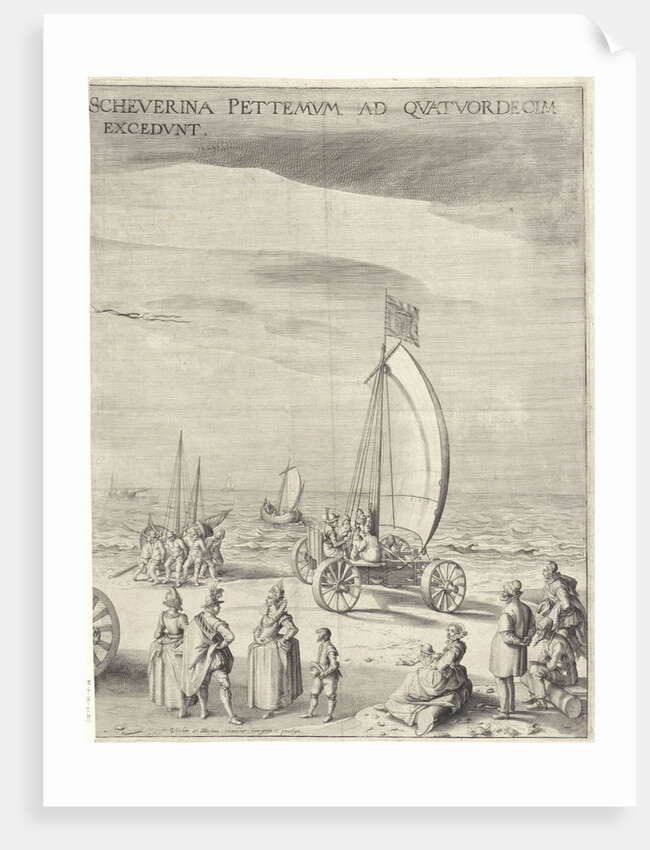 Sailing Chariot of Simon Stevin (right panel) by Anonymous