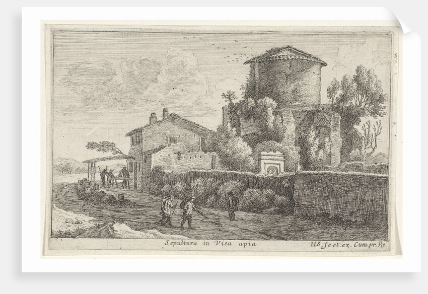 Tomb along the Via Appia Italy by Herman van Swanevelt