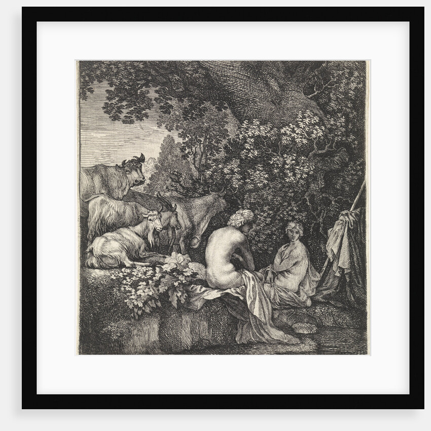 Shepherds near a pond by Moyses van Wtenbrouck