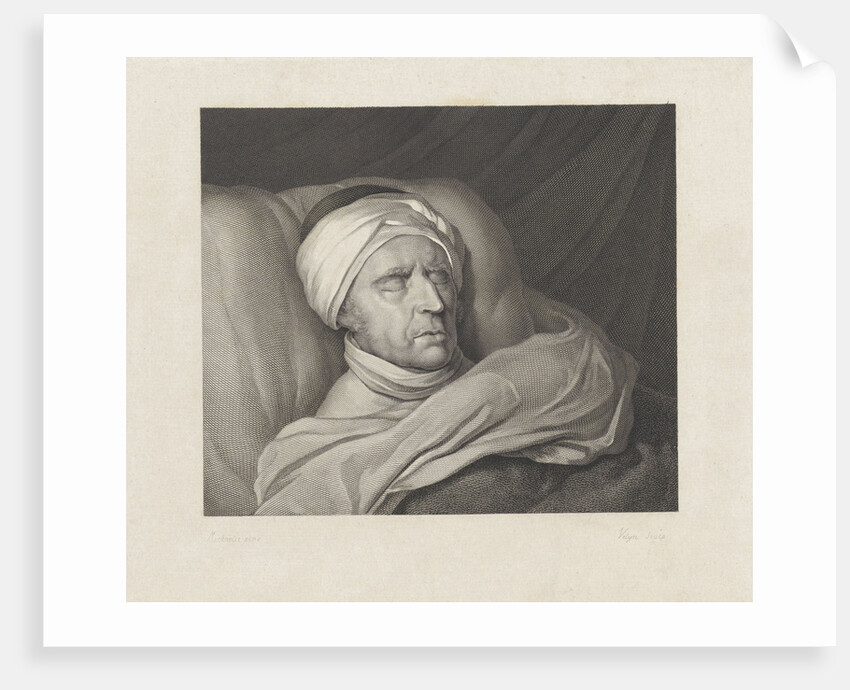 Willem Bilderdijk on his deathbed by Philippus Velijn