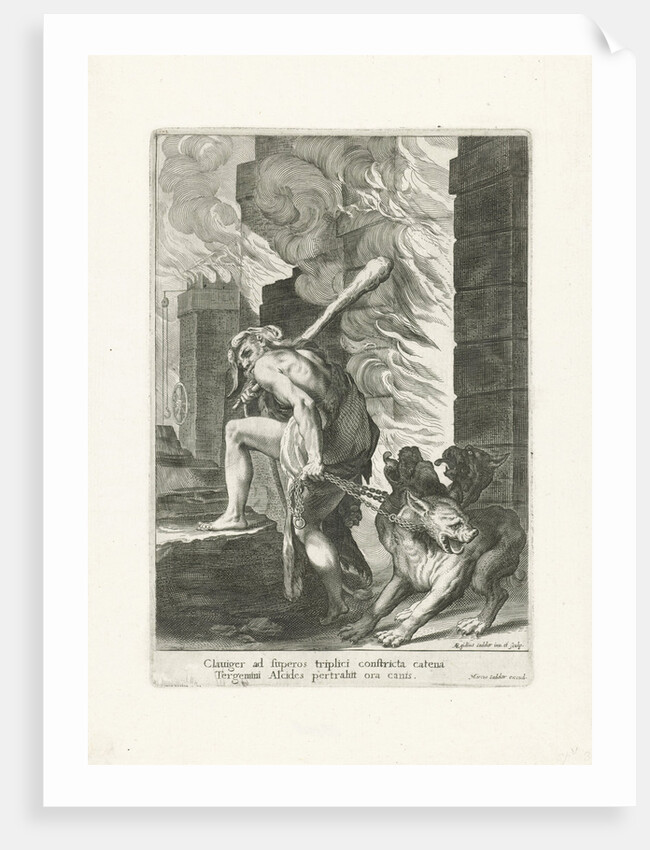 Hercules and Cerberus by Marcus Christoph Sadeler
