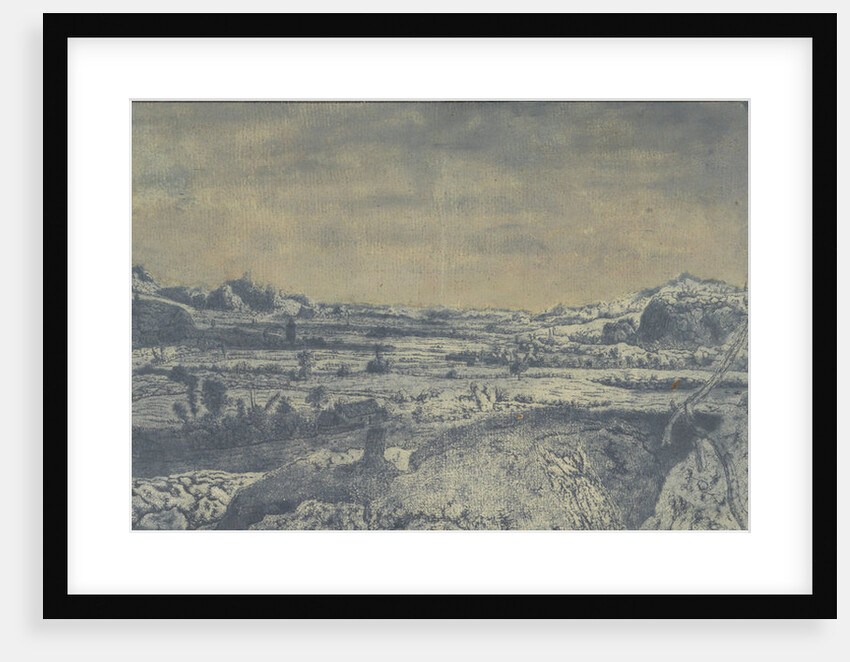 Mountain Valley with Fenced Fields by Hercules Segers
