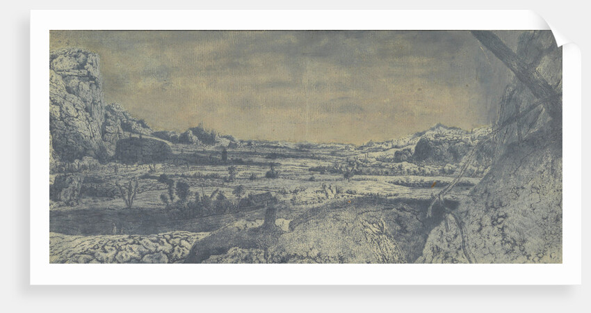 Mountain Valley with Fenced Fields by Hercules Segers