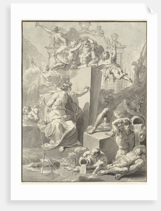 Design for the title page of W. van der Hoeven by Jan Wandelaar