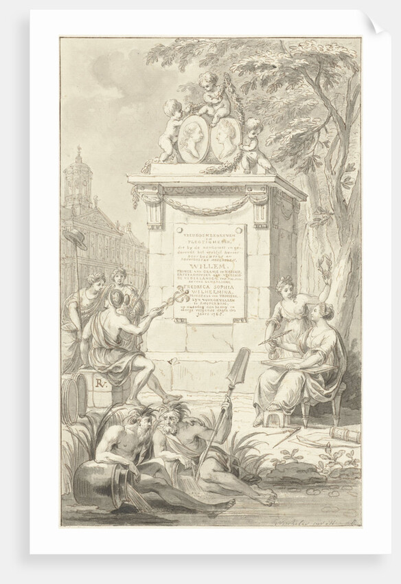 Design for the title page of Vreugdenbedryven en Plegtigheden by Reinier Vinkeles