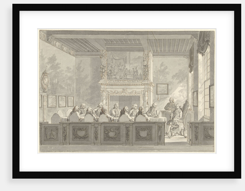 Prince Willem V in the College of the Admiralty in Amsterdam by Reinier Vinkeles